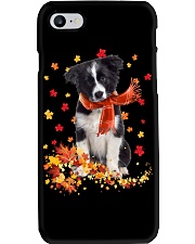 Autumn Leaves Scraf - Border Collie Phone Case tile