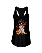 Autumn Leaves Scraf - Border Collie Ladies Flowy Tank tile
