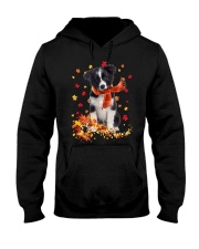 Autumn Leaves Scraf - Border Collie Hooded Sweatshirt tile