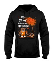 Belonging - RED Boston Terrier Hooded Sweatshirt tile