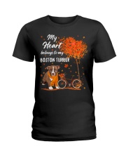 Belonging - RED Boston Terrier Ladies T-Shirt tile
