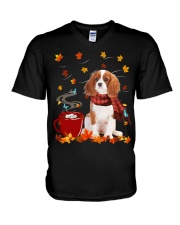 Hot Chocolate - Cavalier King Charles Spaniel 1 V-Neck T-Shirt tile