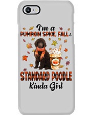 Pumpkin Kinda - CHOCOLATE Standard Poodle Phone Case tile