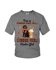 Pumpkin Kinda - CHOCOLATE Standard Poodle Youth T-Shirt tile