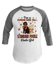 Pumpkin Kinda - CHOCOLATE Standard Poodle Baseball Tee tile