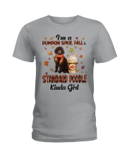 Pumpkin Kinda - CHOCOLATE Standard Poodle Ladies T-Shirt tile