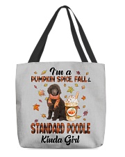 Pumpkin Kinda - CHOCOLATE Standard Poodle All-Over Tote tile