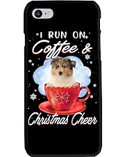 Xmas Coffee - Rough Collie 1 Phone Case tile