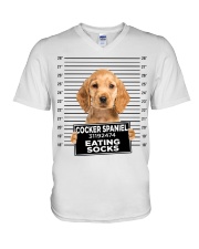 Criminal - Cocker Spaniel 2 V-Neck T-Shirt tile