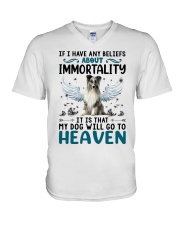 Immortality - Shetland Sheepdog 1 V-Neck T-Shirt tile