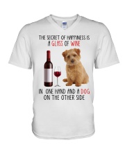 Happiness - Norfolk Terrier V-Neck T-Shirt tile