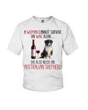 She Also Needs - Australian Shepherd Youth T-Shirt tile