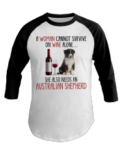 She Also Needs - Australian Shepherd Baseball Tee tile