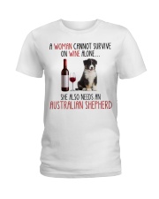 She Also Needs - Australian Shepherd Ladies T-Shirt tile