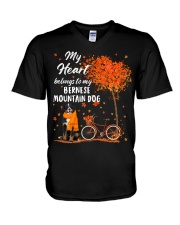 Belonging - Bernese Mountain Dog 1 V-Neck T-Shirt tile