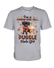 Pumpkin Kinda - Puggle 2 V-Neck T-Shirt tile