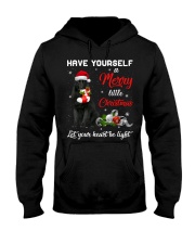 Little Christmas - BLACK Belgian Malinois Hooded Sweatshirt front