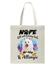 Allergic - Japanese Spitz Tote Bag tile
