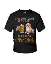 Beer Alone - Cavachon 1 Youth T-Shirt tile