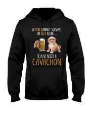 Beer Alone - Cavachon 1 Hooded Sweatshirt tile
