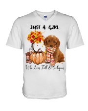 Fall And - Cockapoo 1 V-Neck T-Shirt tile