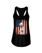 Dalmatian - American Flag Ladies Flowy Tank tile
