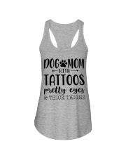 Dog Mom Tattoos Pretty Eyes Ladies Flowy Tank tile