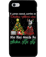 Christmas Alone - Alaskan Klee Kai Phone Case tile