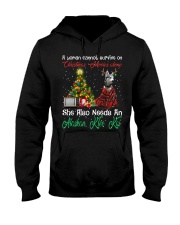 Christmas Alone - Alaskan Klee Kai Hooded Sweatshirt front