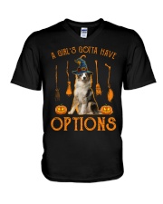 Options - BLUE MERLE Australian Shepherd V-Neck T-Shirt tile