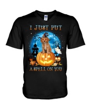 Spell - RED Cavapoo V-Neck T-Shirt tile