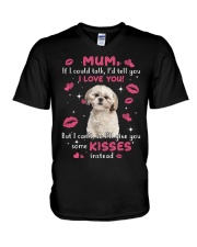 Tell You - CREAM Shih Tzu V-Neck T-Shirt tile
