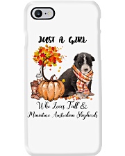 Fall And - miniature Australian Shepherd Phone Case tile