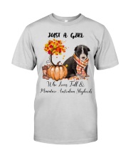 Fall And - miniature Australian Shepherd Premium Fit Mens Tee tile