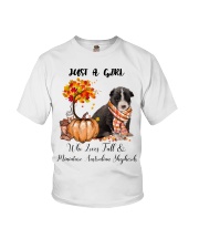 Fall And - miniature Australian Shepherd Youth T-Shirt tile