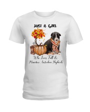 Fall And - miniature Australian Shepherd Ladies T-Shirt tile