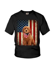 Goldendoodle - American Flag Youth T-Shirt tile