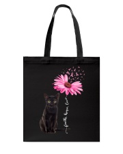 Daisy Ribbon - BLACK Cat Tote Bag tile