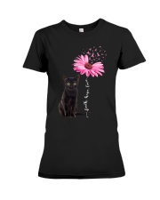 Daisy Ribbon - BLACK Cat Premium Fit Ladies Tee tile