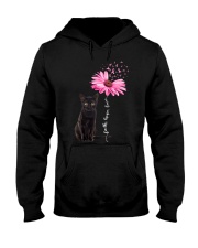 Daisy Ribbon - BLACK Cat Hooded Sweatshirt tile