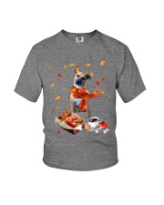 Autumn Leaves Black Mouth Cur Youth T-Shirt tile