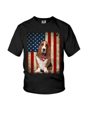 Basset Hound - American Flag Youth T-Shirt tile