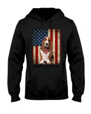 Basset Hound - American Flag Hooded Sweatshirt tile