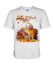 Fall Leaf - Spinone Italiano V-Neck T-Shirt tile