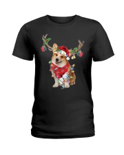 Reindeer - Corgi Ladies T-Shirt tile