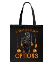 Options - BLACK Dachshund Tote Bag tile