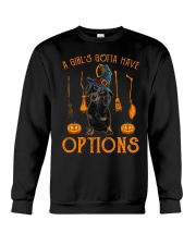 Options - BLACK Dachshund Crewneck Sweatshirt tile