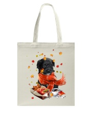 Autumn Leaves BLACK Maltipoo Tote Bag tile