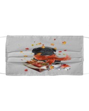 Autumn Leaves BLACK Maltipoo Mask tile