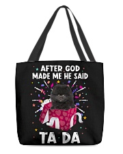 God Said - BLACK Pomeranian All-Over Tote tile